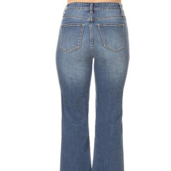 HAMMER Cropped Raw Hem Wide Leg Distressed Jeans Size 9 NWT - Picture 5 of 6